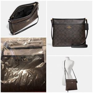 Coach File Crossbody Bag in signature Canvas
